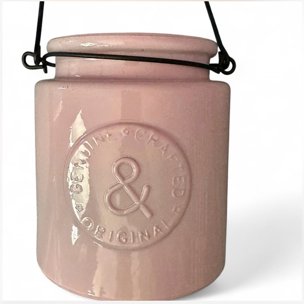 Pink Ceramic Hanging Jar